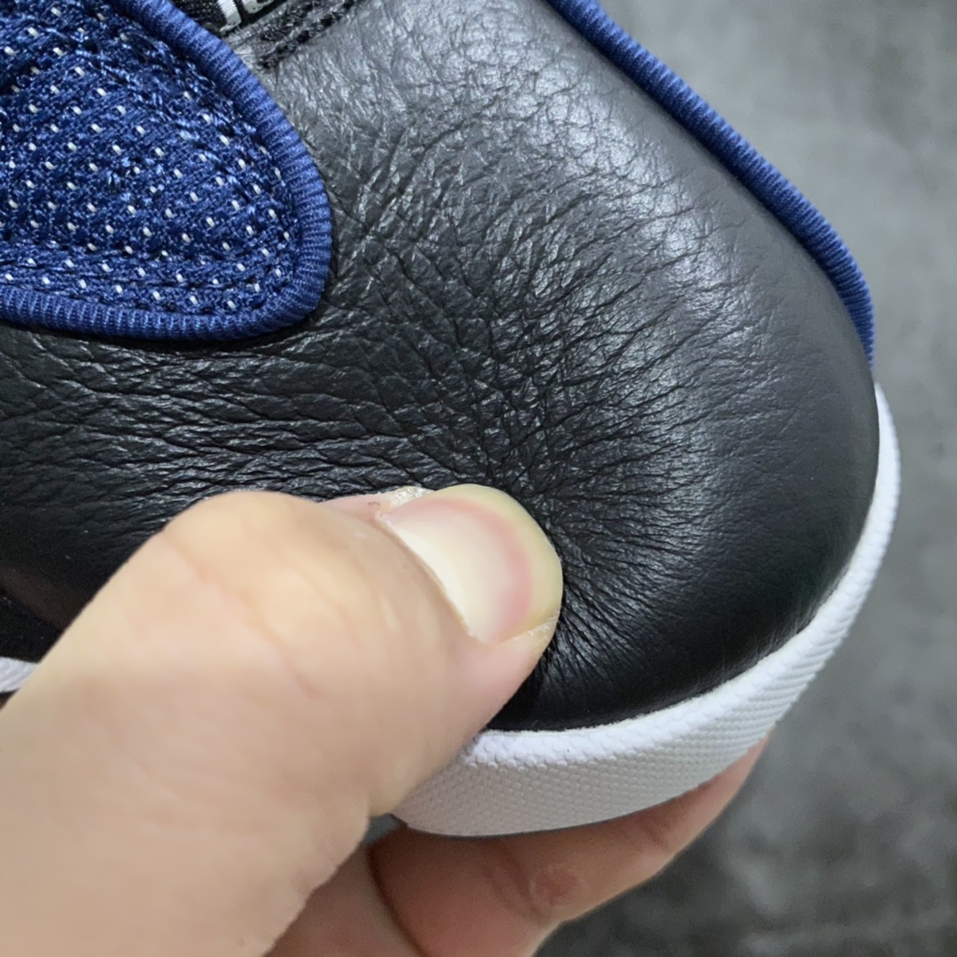 图片[8]-【莞产纯原】Air Jordan AJ13海军蓝 黑蓝DJ5982-400n市售最强版 全鞋使用原材料打造n完美鞋型 原厂3D变色猫眼 刺绣针车皮料 用料细节全部拉满档位n高价零售首选版本💪🏻 尺码：40-47.5-莆田鞋批发中心