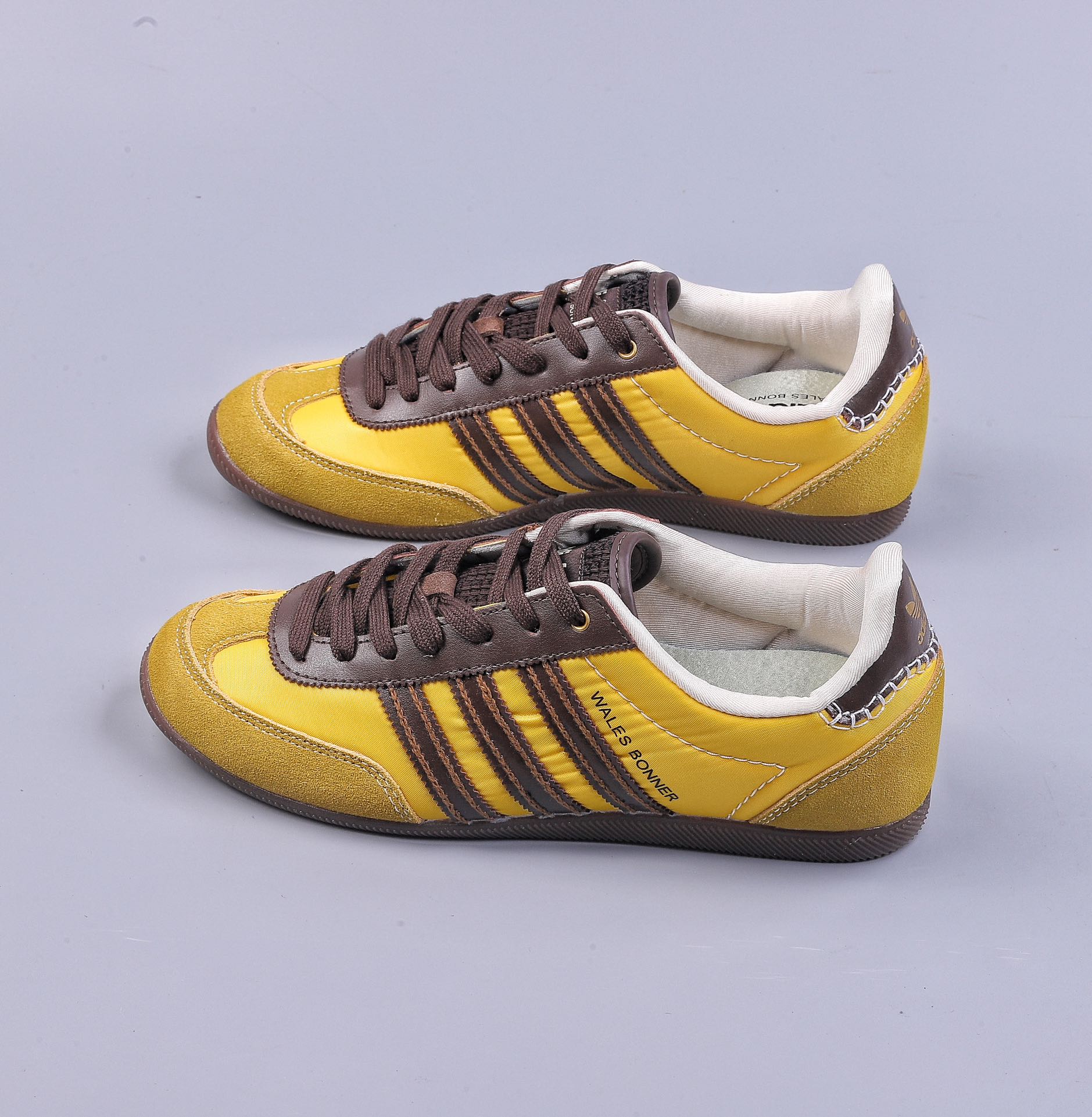 AD Originals Samba x Wales Bonner yellow and brown joint retro low-top casual sports jogging shoes GY5752