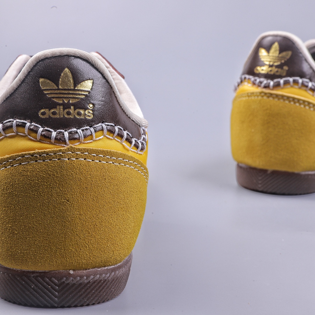 AD Originals Samba x Wales Bonner yellow and brown joint retro low-top casual sports jogging shoes GY5752