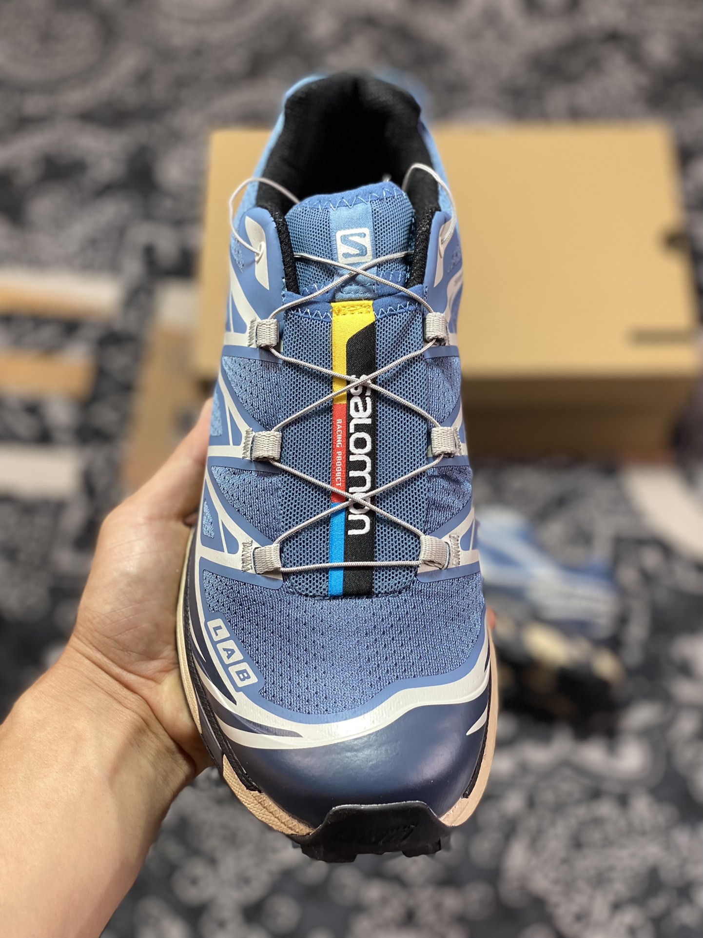 320 萨洛蒙/Salomon XT-6”Denim Blue“天际系列低帮运动鞋“牛仔蓝深蓝”473816