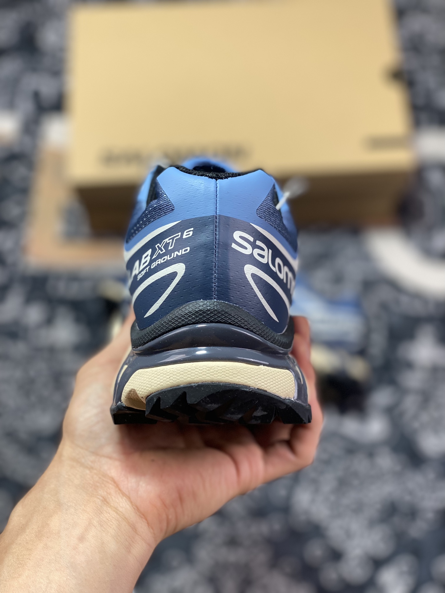 320 萨洛蒙/Salomon XT-6”Denim Blue“天际系列低帮运动鞋“牛仔蓝深蓝”473816