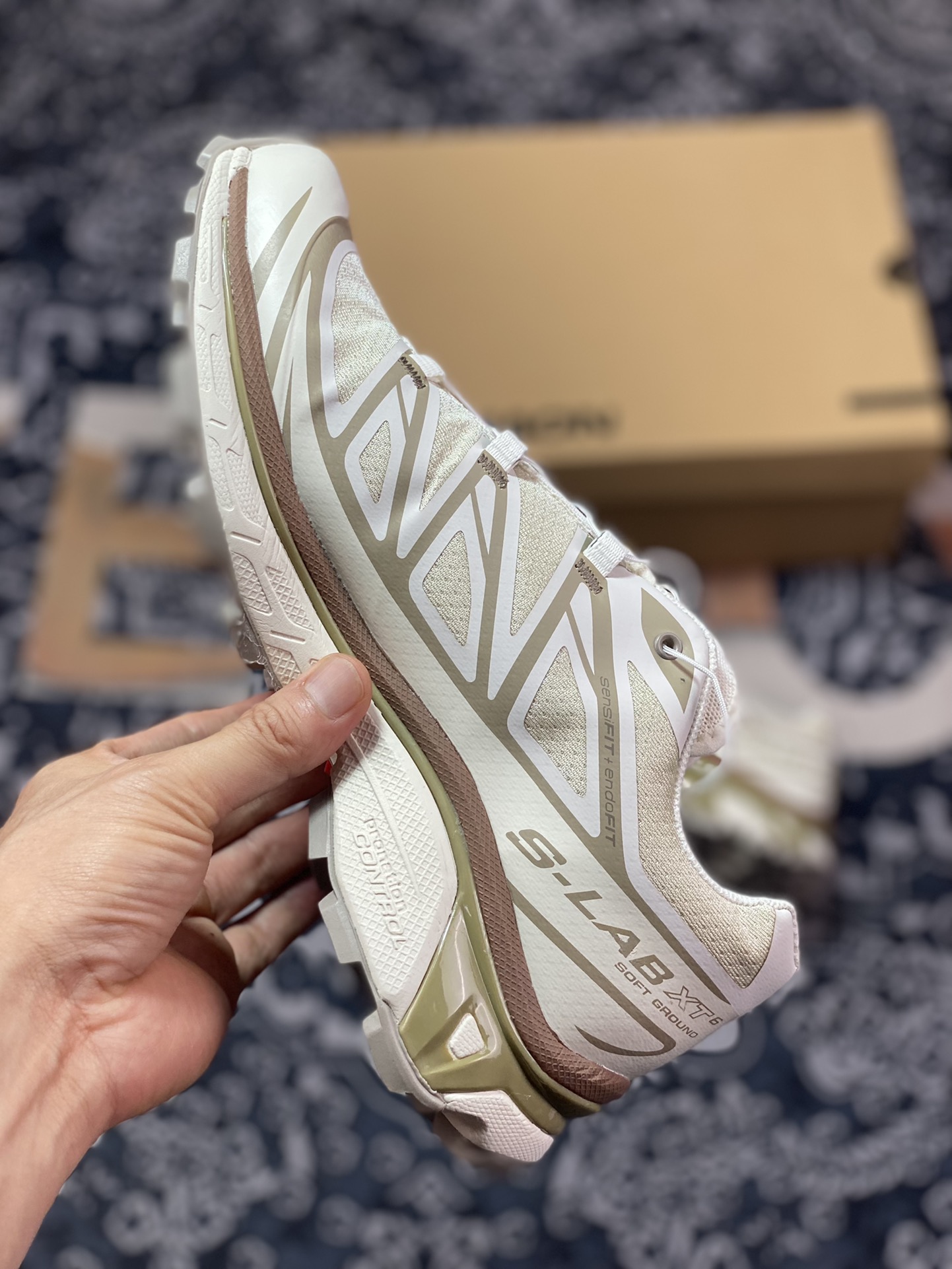 320 法国户外品牌-萨洛蒙/Salomon XT-6 Gore-Tex”Turtledove“天际系列低帮运动鞋“斑鸠米棕”417510