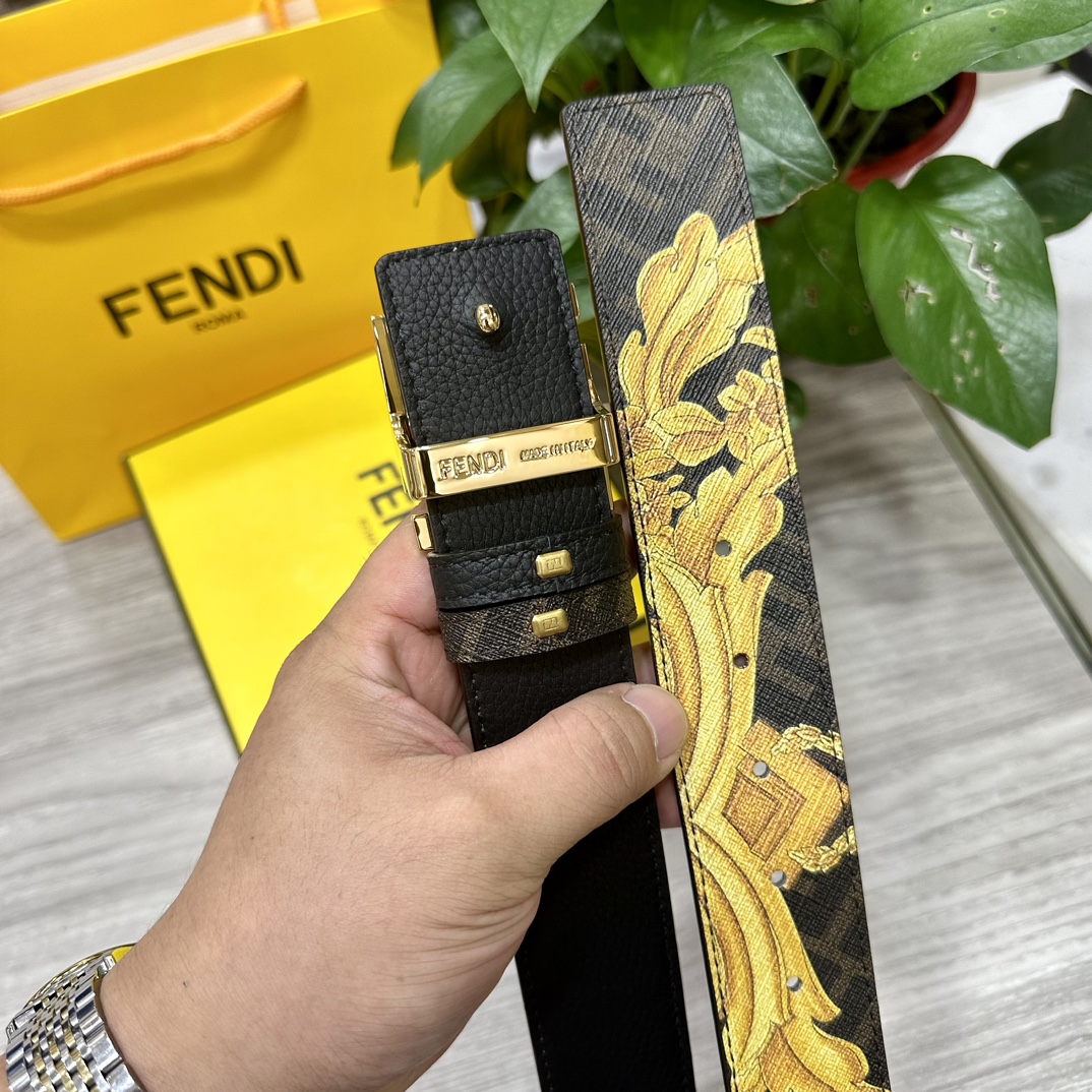 FENDI芬迪专柜同款宽4.0CM双