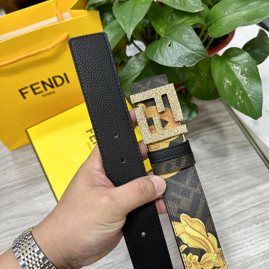 FENDI芬迪专柜同款宽4.0CM双