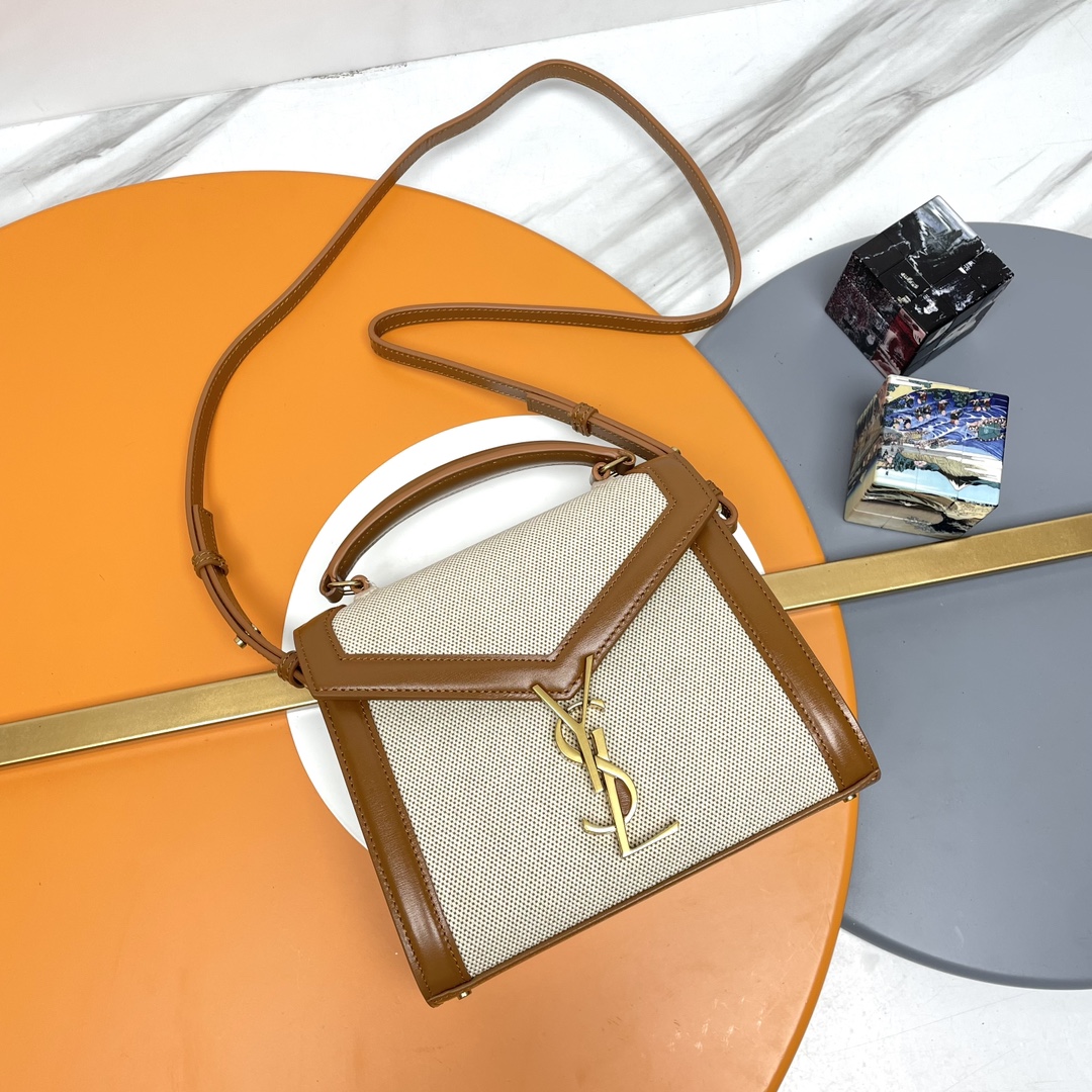 CASSANDRA 【original 20cm】 P cartera de lona con piel de vacuno de primera capa, la combinación de diferentes …