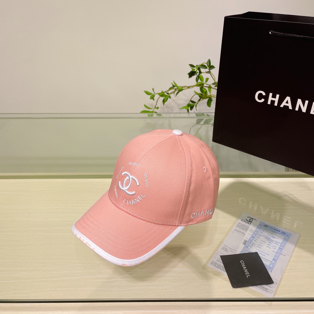 CHANEL香奈儿新款简约刺绣logo棒球帽