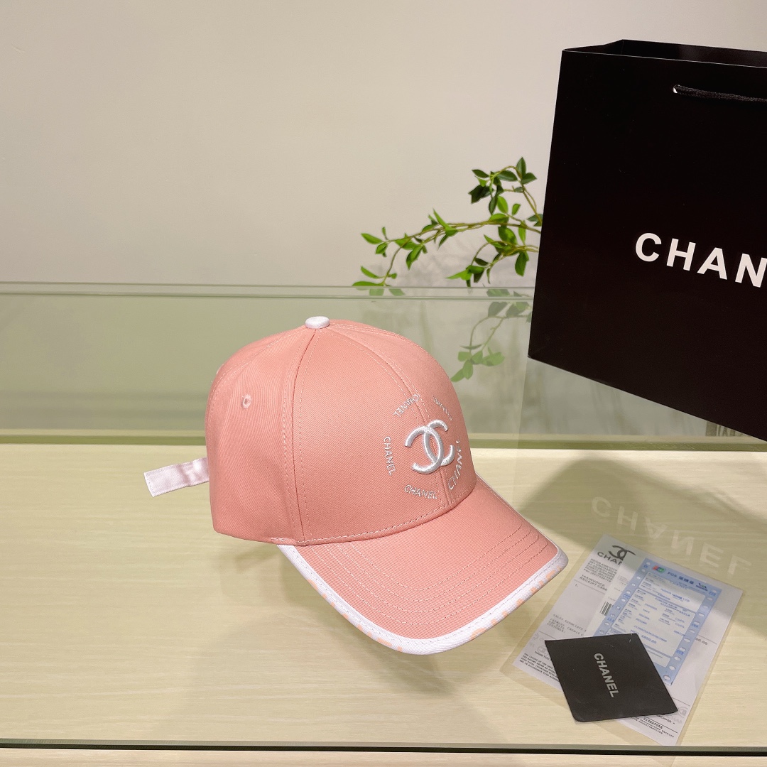 CHANEL香奈儿新款简约刺绣logo棒球帽