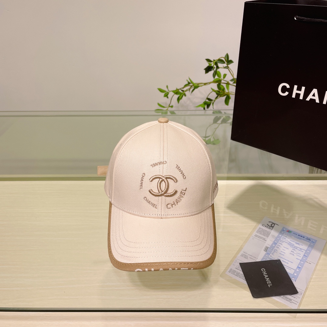 CHANEL香奈儿新款简约刺绣logo棒球帽