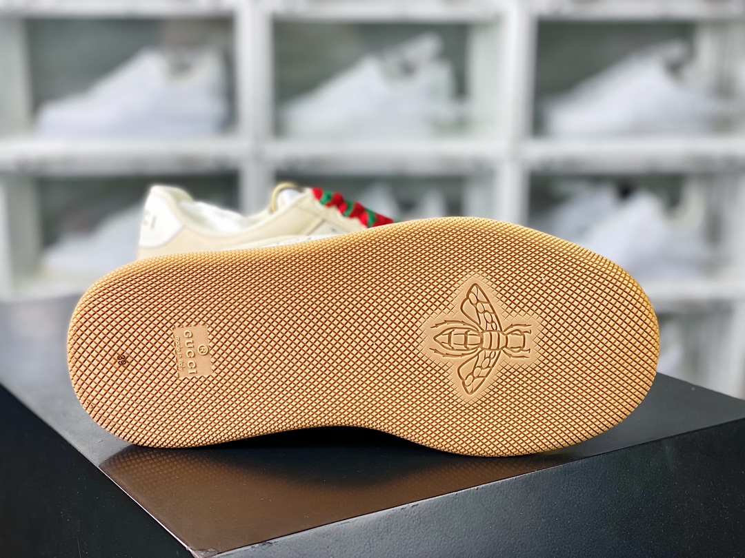 400 Gucci Double Screener Platform GG Sneaker Low 板鞋“米白绿红粉GG提花布”750633 FAB4C 5644