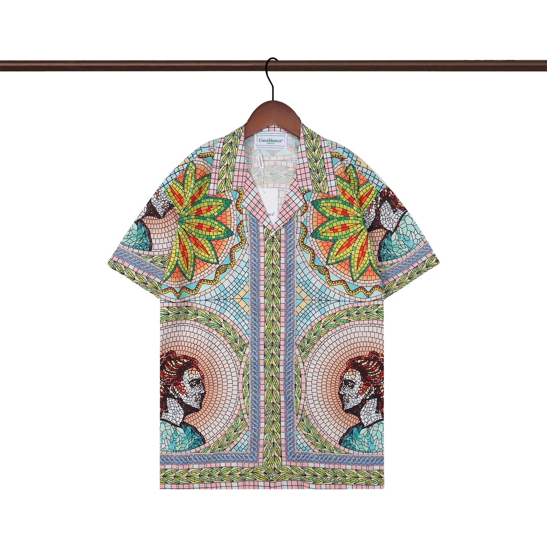 P58+P53 Casablanca 卡萨布兰卡
印花短袖衬衫（套装）M L XL 2XL 3XL