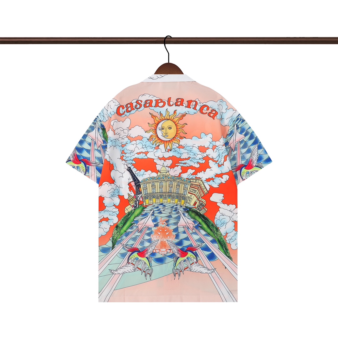 P58  Casablanca 卡萨布兰卡
印花短袖衬衫 M L XL 2XL 3XL