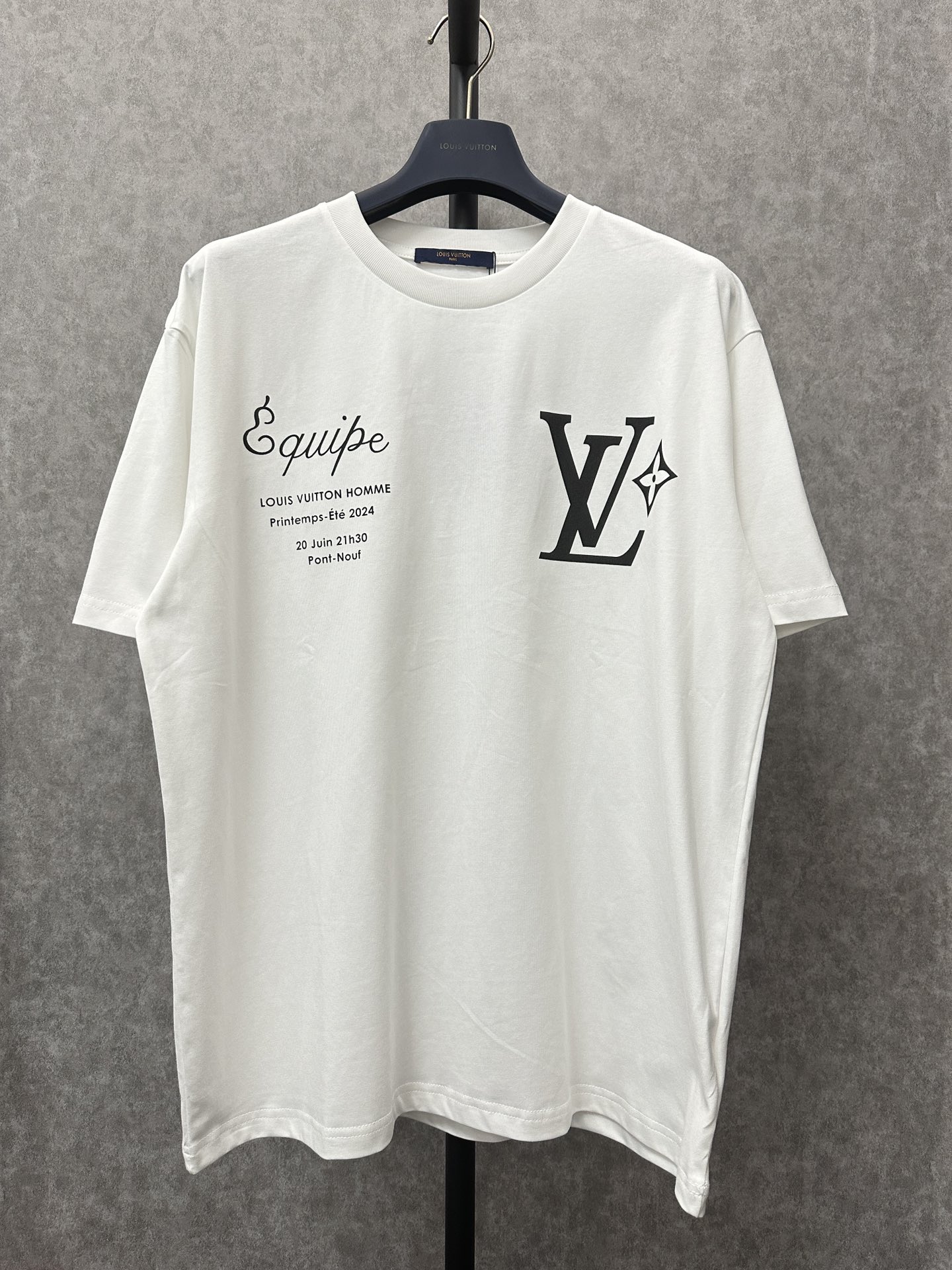 Louis Vuitton Copy
 Clothing T-Shirt Black White Printing Unisex Cotton Spring/Summer Collection Short Sleeve