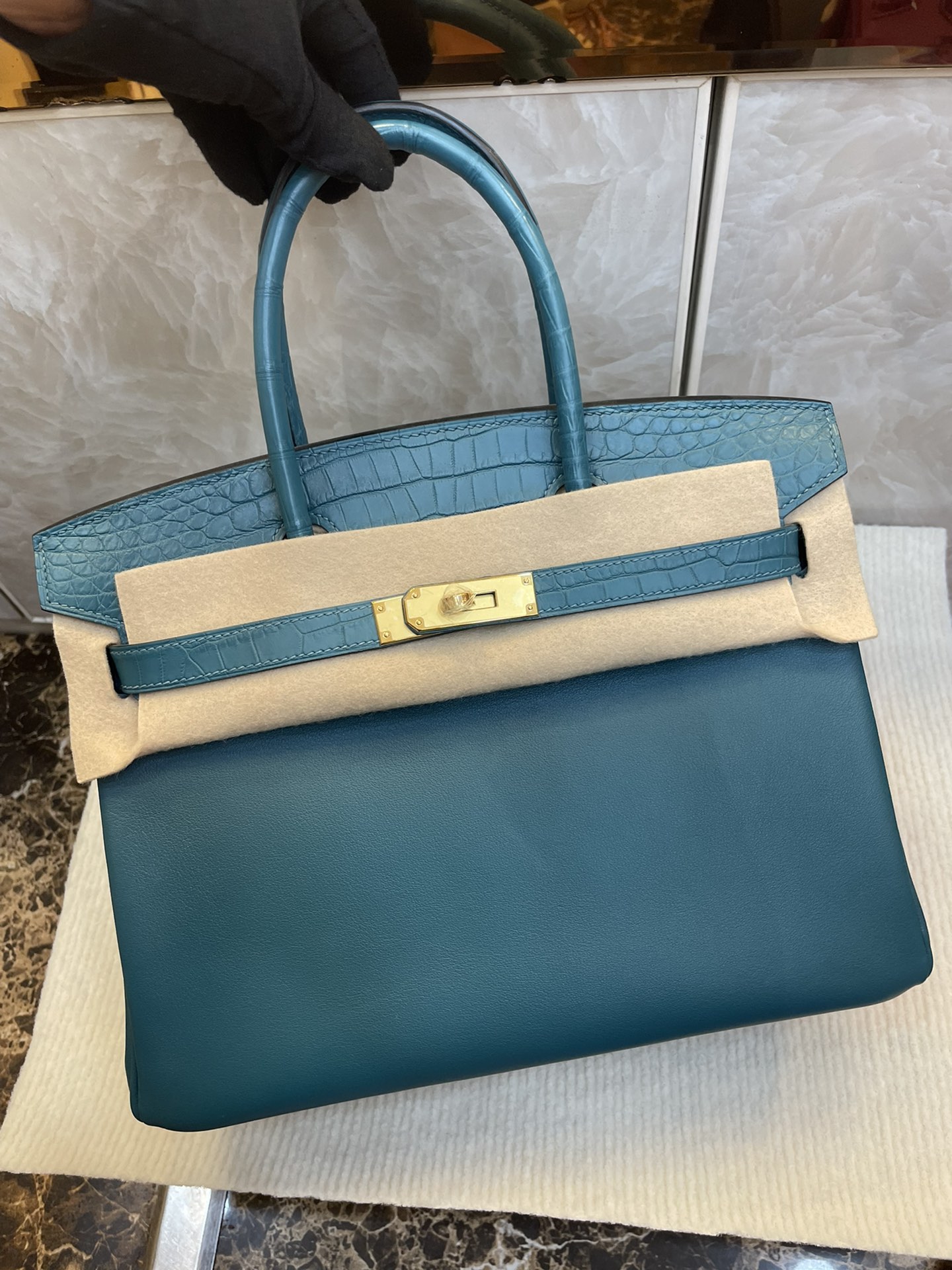 Hermes Birkin Bags Handbags Blue
