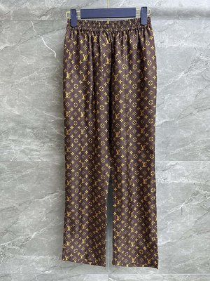 Louis Vuitton Clothing Pants & Trousers Printing Silk Wide Leg SML535480