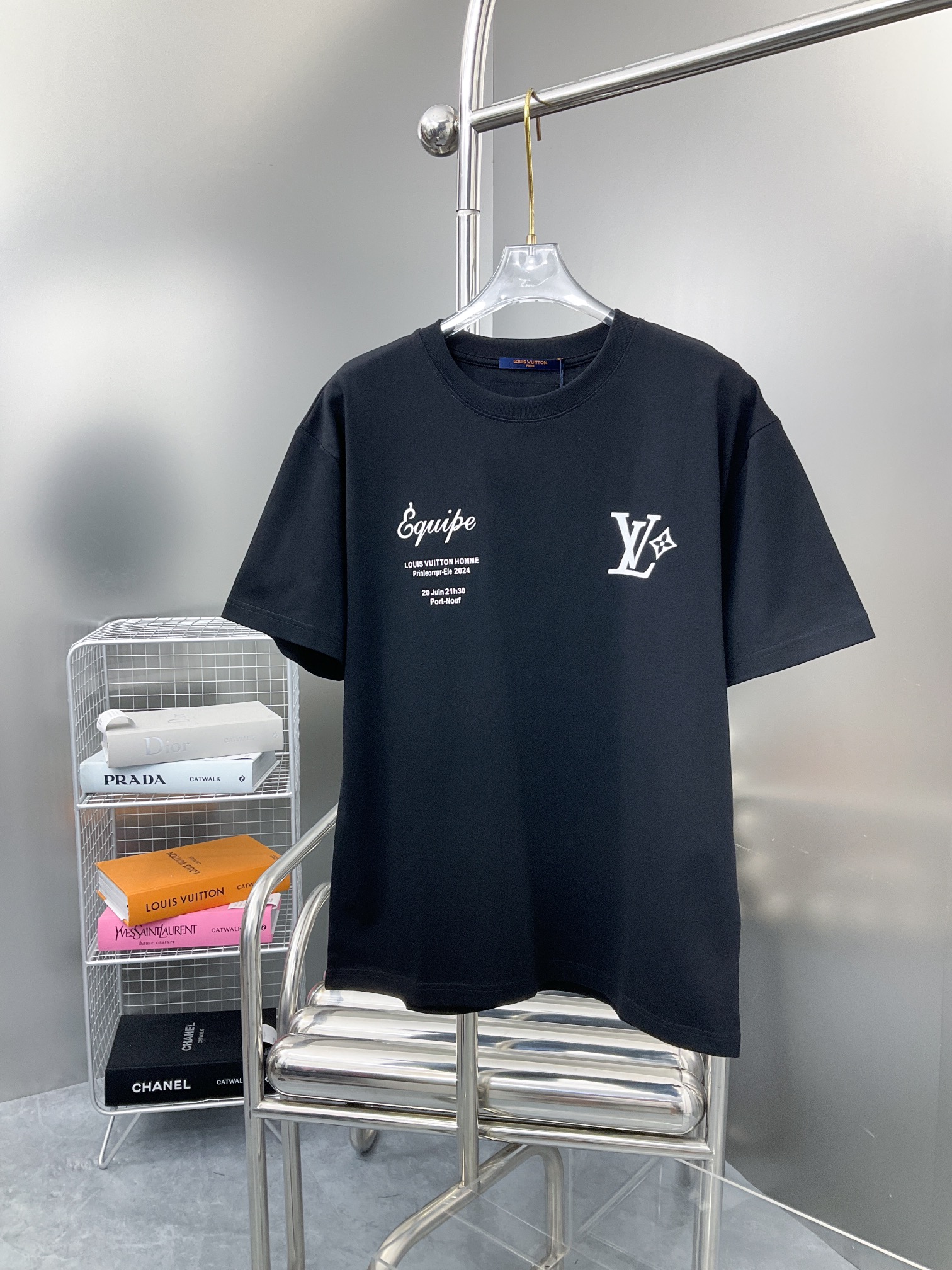 Louis Vuitton Vendita all’ingrosso
 Abbigliamento T-Shirt Mirror copia il lusso
 Stampa Unisex Cotone Collezione Autunno/Inverno Maniche corte