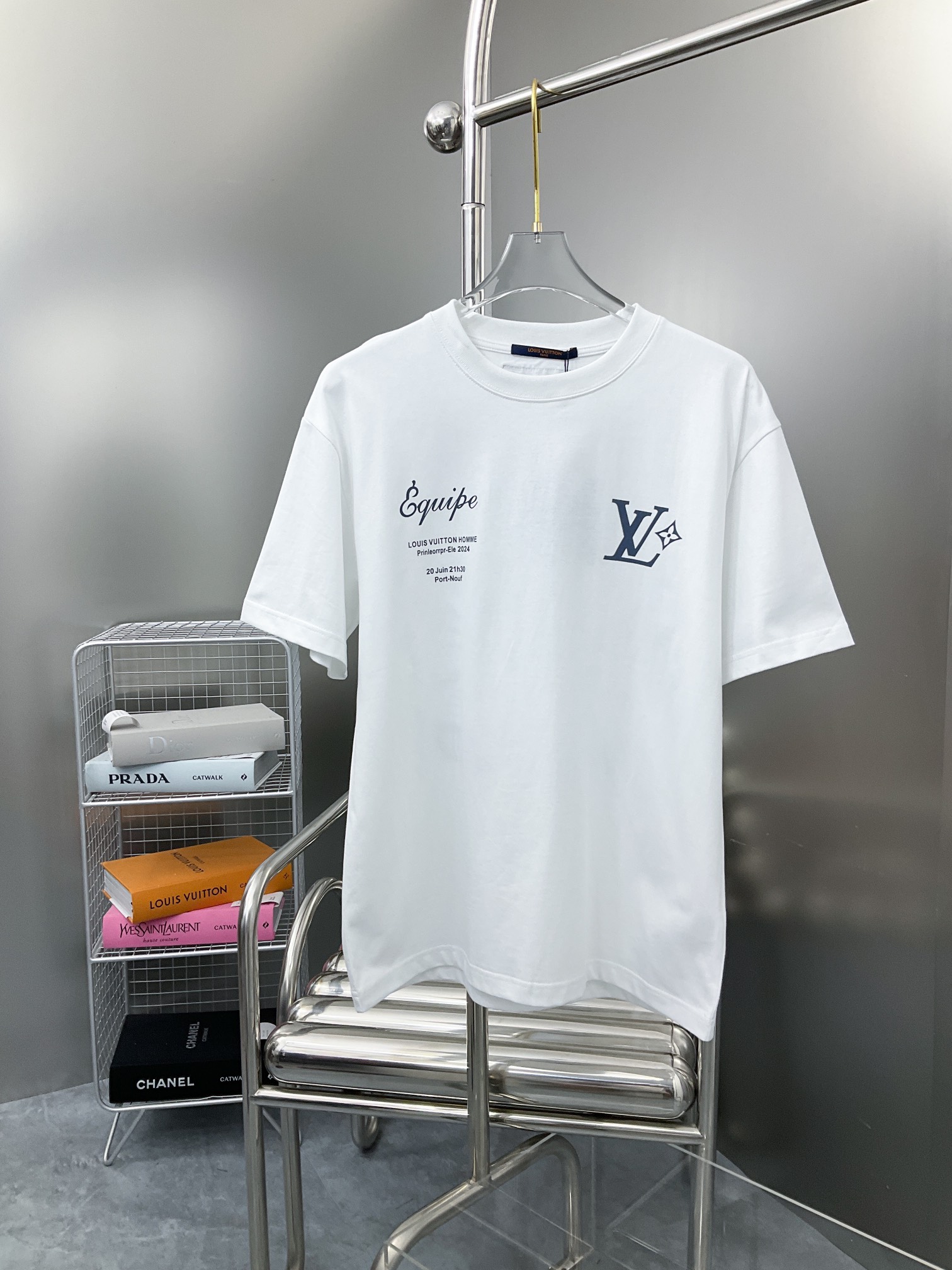 Louis Vuitton Abbigliamento T-Shirt Stampa Unisex Cotone Collezione Autunno/Inverno Maniche corte