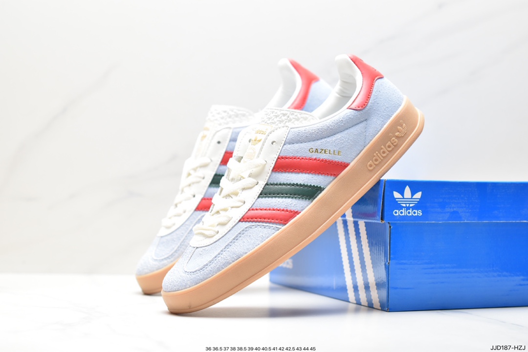 Adidas Originals Gazelle Indoor Trefoil Retro Anti-slip Wear-resistant Low-top Sneakers HQ8717