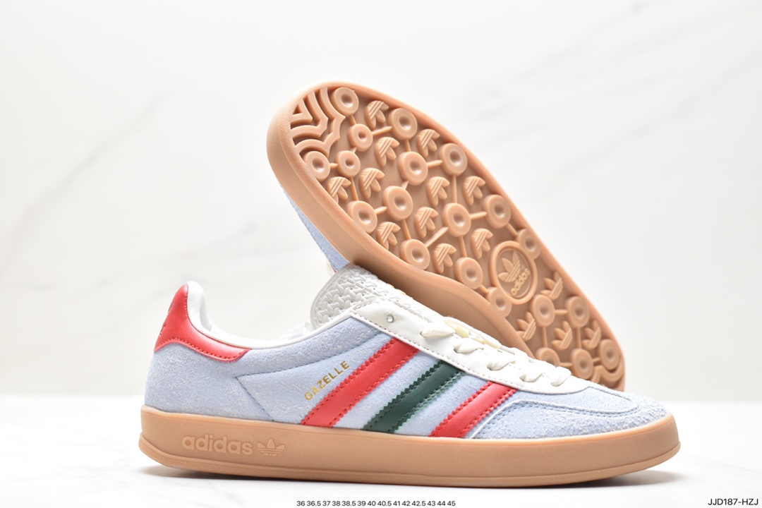 Adidas Originals Gazelle Indoor Trefoil Retro Anti-slip Wear-resistant Low-top Sneakers HQ8717