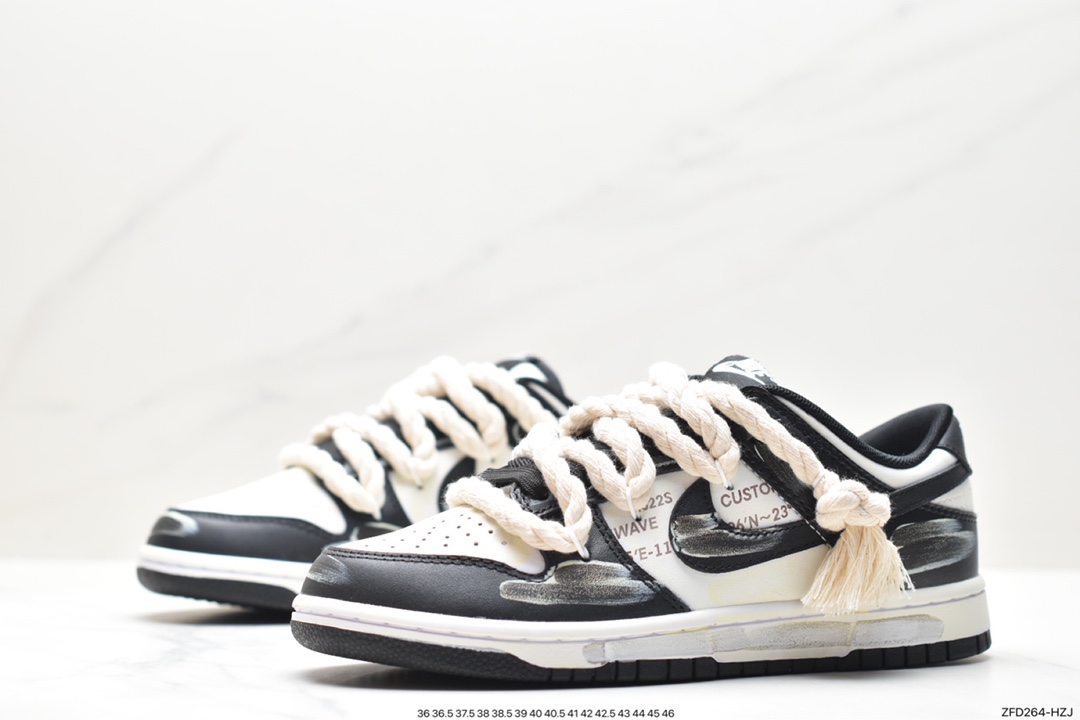 Nike SB Dunk Low ”White/Black” Dunk series low-top casual sports skateboard shoes DD1391-100