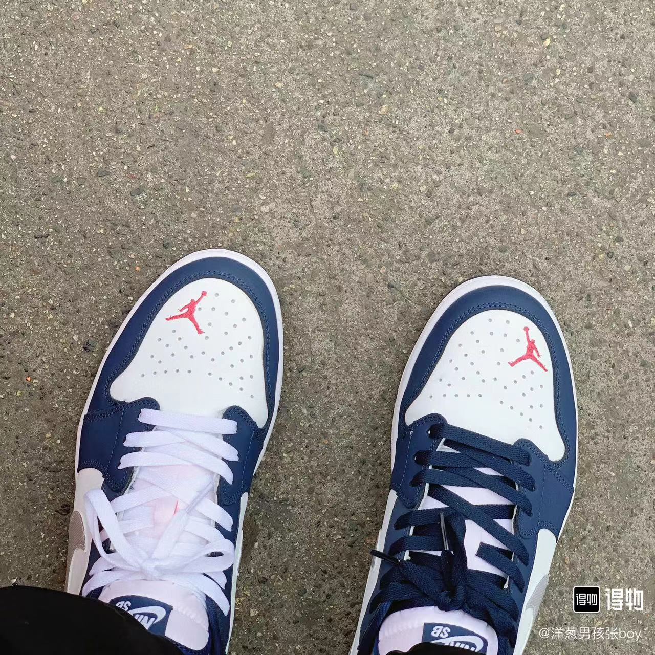 ? Air Jordan 1 SB Low Midnight Navy 复古篮球鞋 男款 海军蓝配色