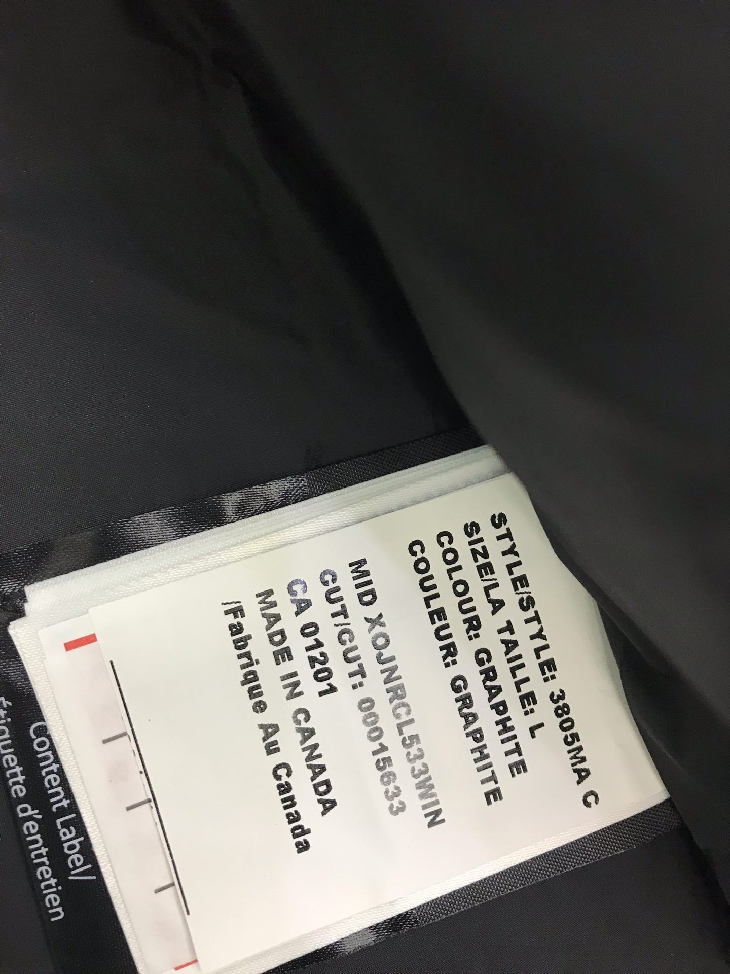 Guangzhou top version Carson hooded down jacket with fur trim, black with red label, sizes S-XXL.-Big cat