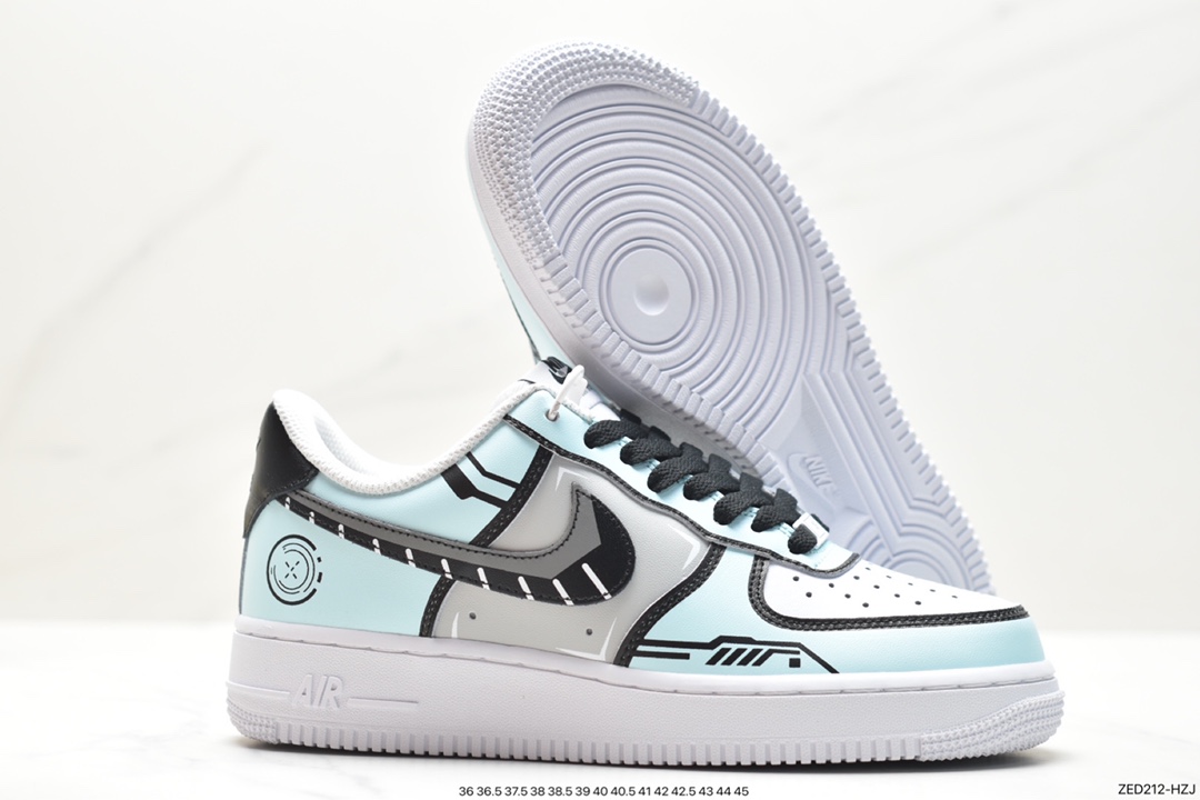 Official hot-selling customized two-dimensional theme Nike Air Force 1 Low'07 Black Diamond NY7569-123