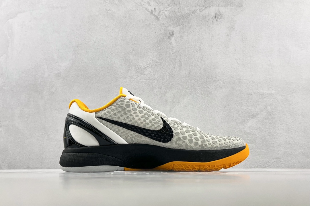 Nike Zoom Kobe 6 Protro ”White Del So” Playoffs 2021 Retro Black, White and Yellow CW2190-100