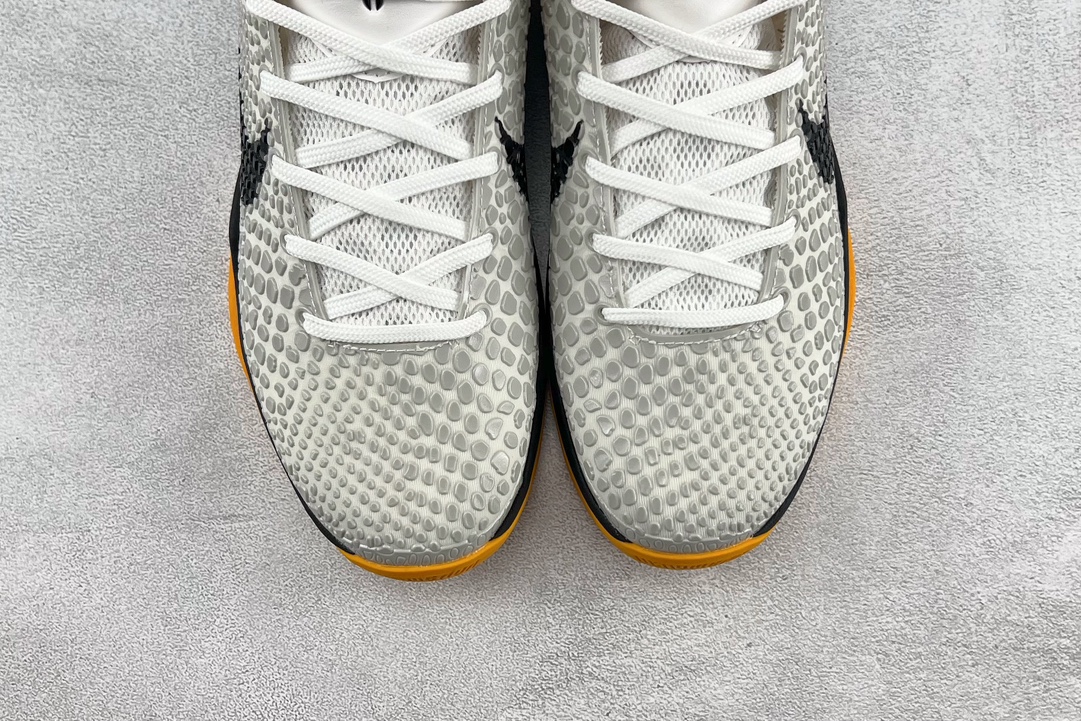 Nike Zoom Kobe 6 Protro ”White Del So” Playoffs 2021 Retro Black, White and Yellow CW2190-100