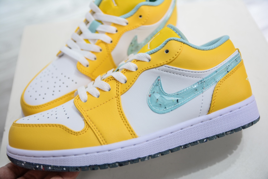 Air Jordan 1 Low yellow and white jelly hook AJ1 Joe 1 low-top casual sneakers DX4375-800