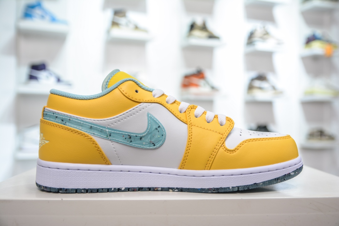 Air Jordan 1 Low yellow and white jelly hook AJ1 Joe 1 low-top casual sneakers DX4375-800