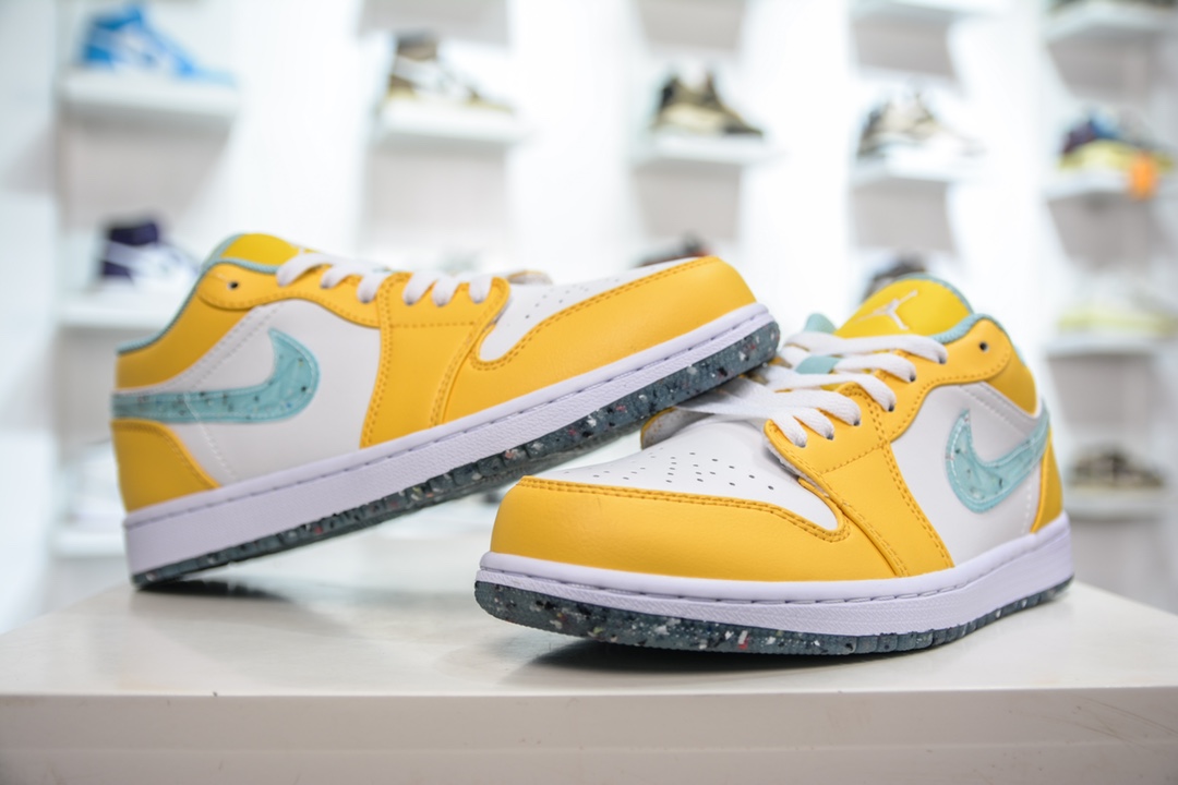 Air Jordan 1 Low yellow and white jelly hook AJ1 Joe 1 low-top casual sneakers DX4375-800