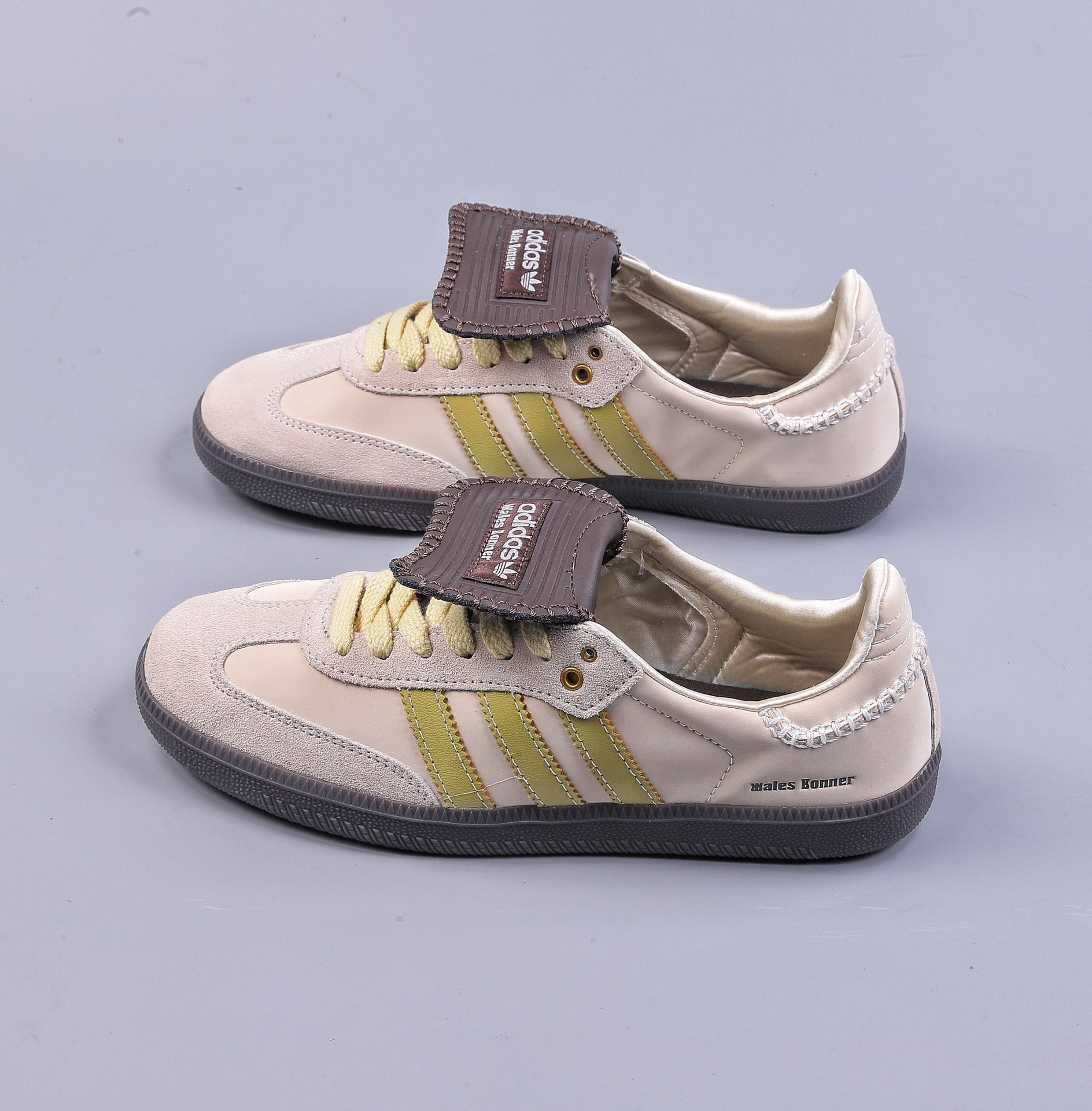 AD Originals Samba x Wales Bonner long tongue white and brown joint retro low-top casual sports jogging shoes ID0217