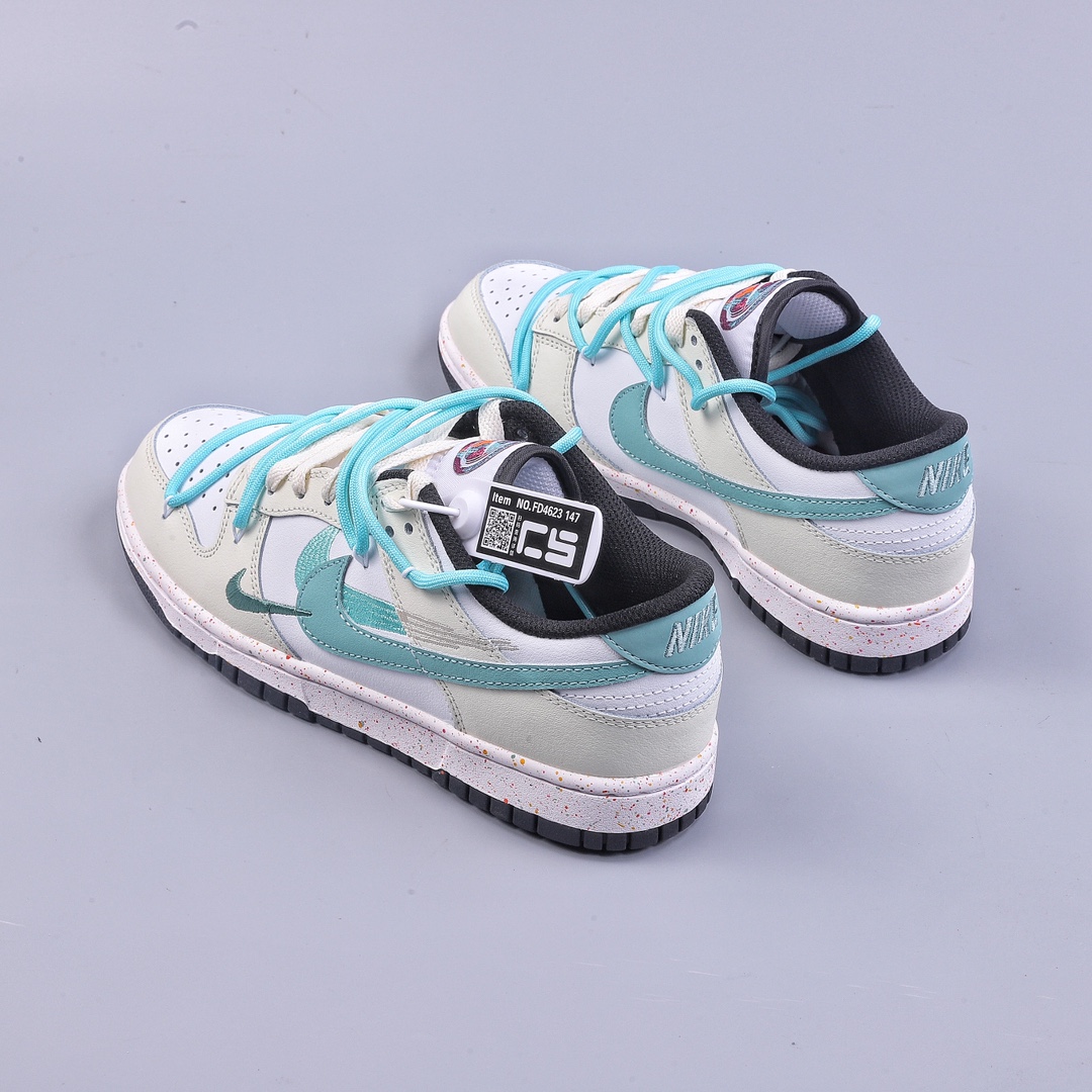 CS Nk Dunk Low ”Multi Color” Dynamic Three Hook Custom Edition Deconstructed Strap Casual Sneakers FD4623-147