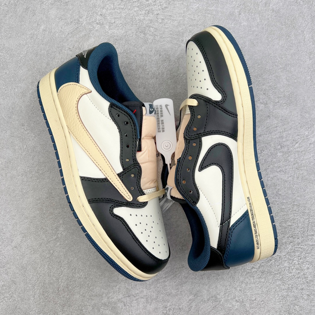 图片[3]-＃KZ神版莞产 Travis Scott x Fragment x Air Jordan AJ1 Low OG SP 三方联名闪电倒钩海军蓝低帮 DM7866-400 全系列配色 外贸特供批次 新配色不断更新开发 市场中端王者 全套原纸板楦头开发 确保原汁原味 完美呈现一代版型 一比一鞋头弧度高度鞋身弧度 此版本只针对中端市场 细节品控鞋型随意秒杀市面同价位 鞋型完美 不臃肿别扭 头层皮料加持 用料绝不含糊 进口玻璃冲刀皮料裁剪零毛边 电脑针车工艺 超高鞋面清洁度 最高QC检验标准 控制溢胶瑕疵 原盒原配 飞翼3D高频深度立体 工艺方面大到整体鞋型 漏斗收腰 底线拉帮 LOGO立体程度 小到针眼排布 载片对称 冲孔效果 鞋标规范 鞋垫背胶等等 无一不是口碑收割 每双都是一个回头客 尺码：36 36.5 37.5 38 38.5 39 40 40.5 41 42 42.5 43 44 44.5 45 46 47.5-选品中心
