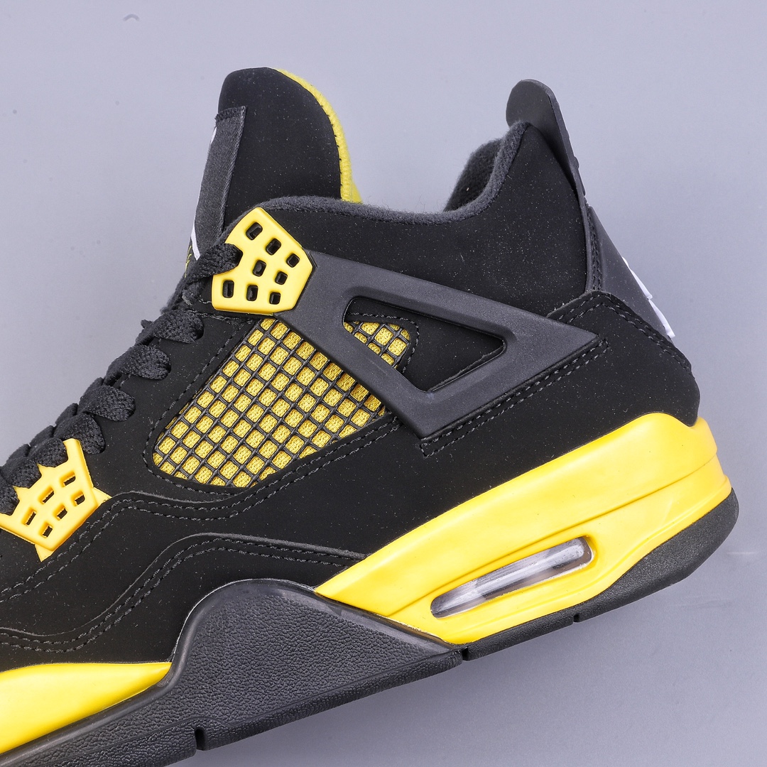 Air Jordan AJ4 Retro Black and Yellow Thunder God DH6927-017