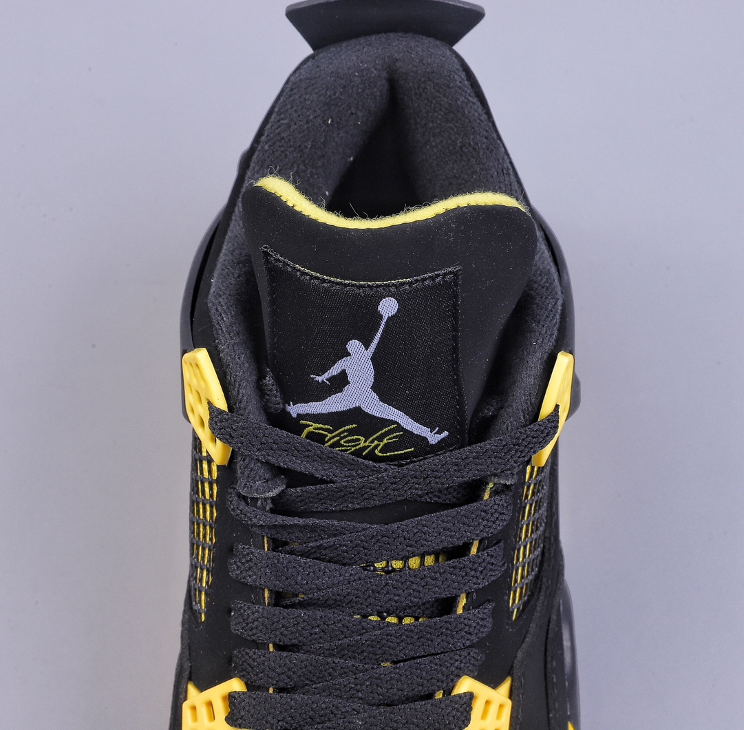 Air Jordan AJ4 Retro Black and Yellow Thunder God DH6927-017