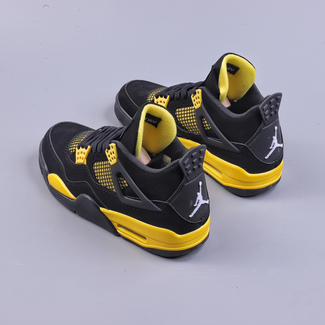 Air Jordan AJ4 Retro Black and Yellow Thunder God DH6927-017