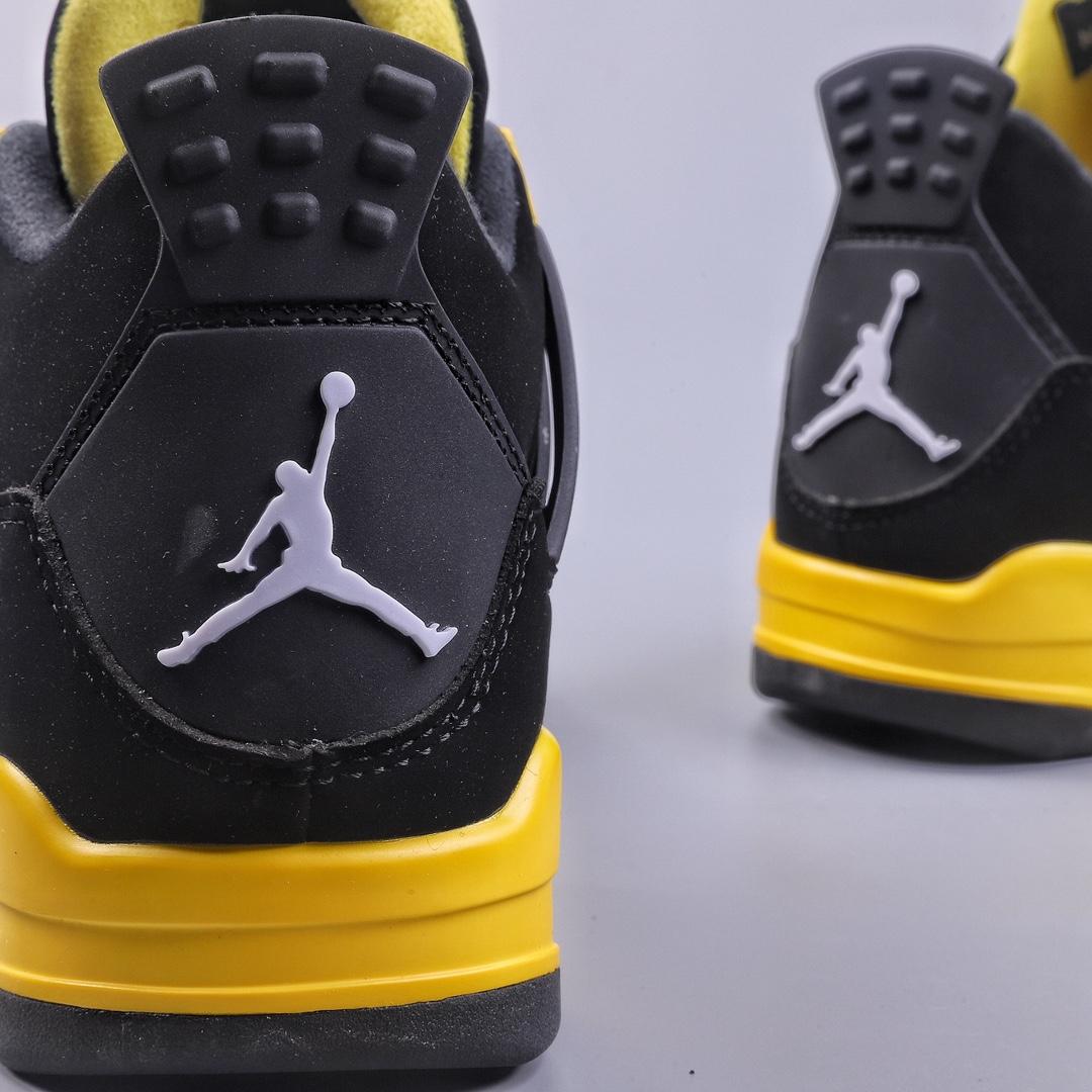 Air Jordan AJ4 Retro Black and Yellow Thunder God DH6927-017