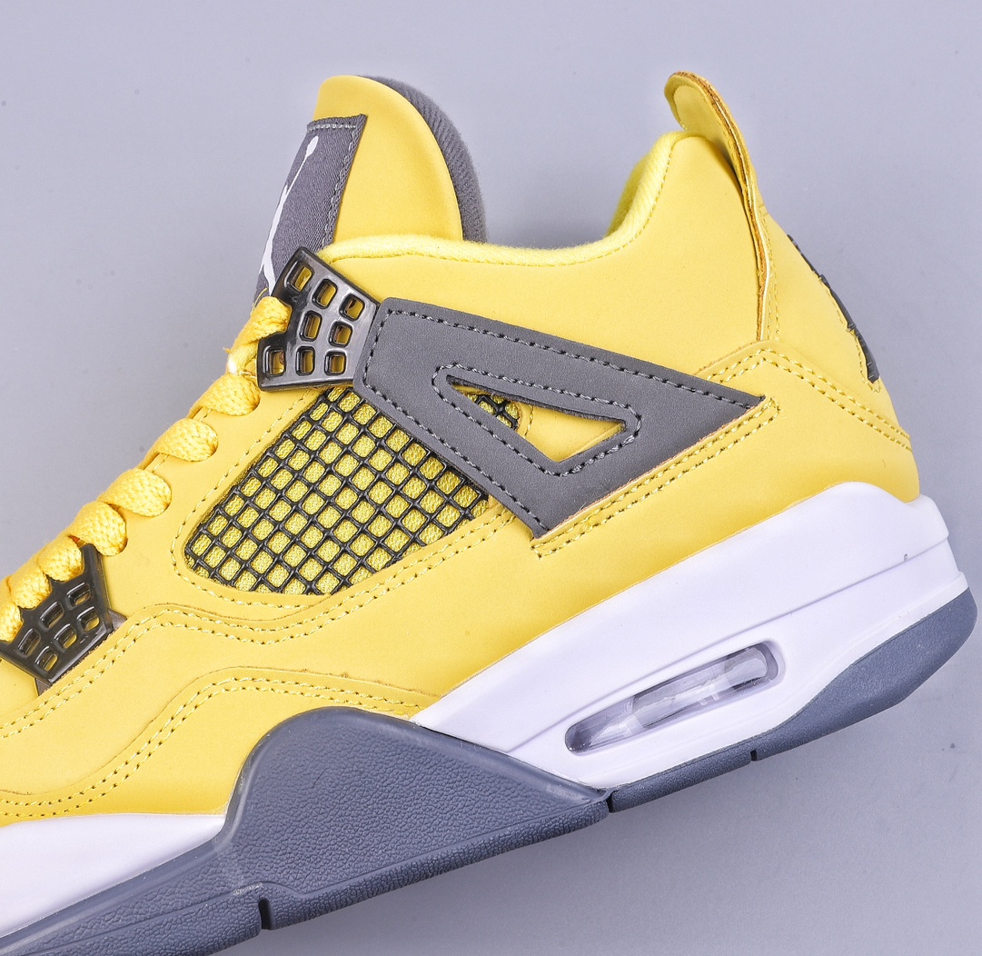 Air Jordan 4 Retro Jordan 4th Generation ”Lightning” replica white and yellow Dianmu CT8527-700