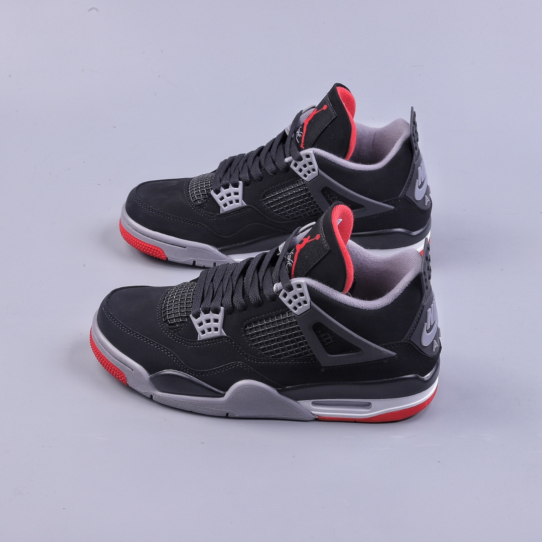 Air Jordan 4 Retro ”Bred” New Black and Red Remake 308497-060