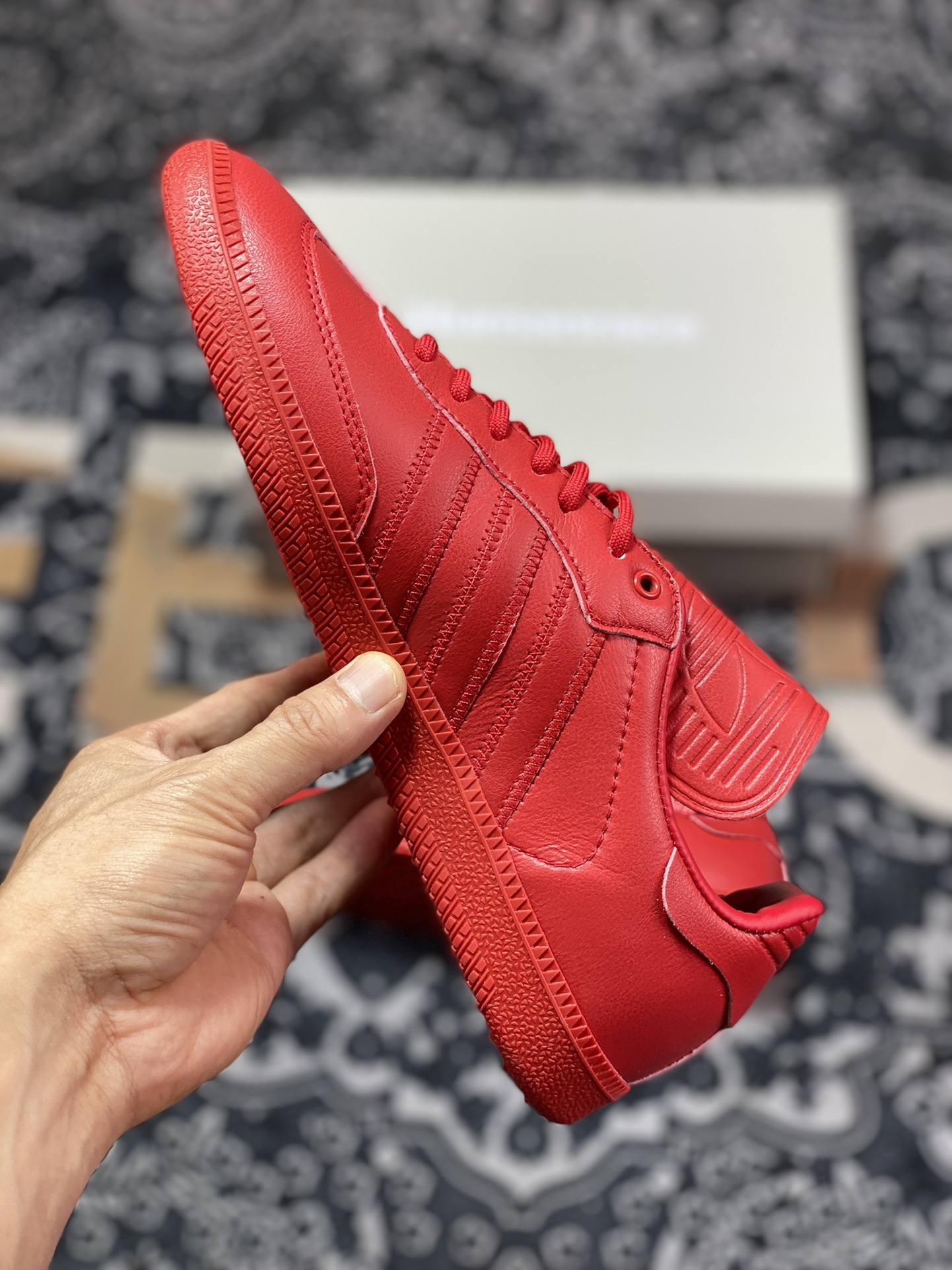 Pharrell Williams x Adidas Originals Samba ”Humanrace” Samba Dance Shoes ”Joint Red Long Tongue” IE7297