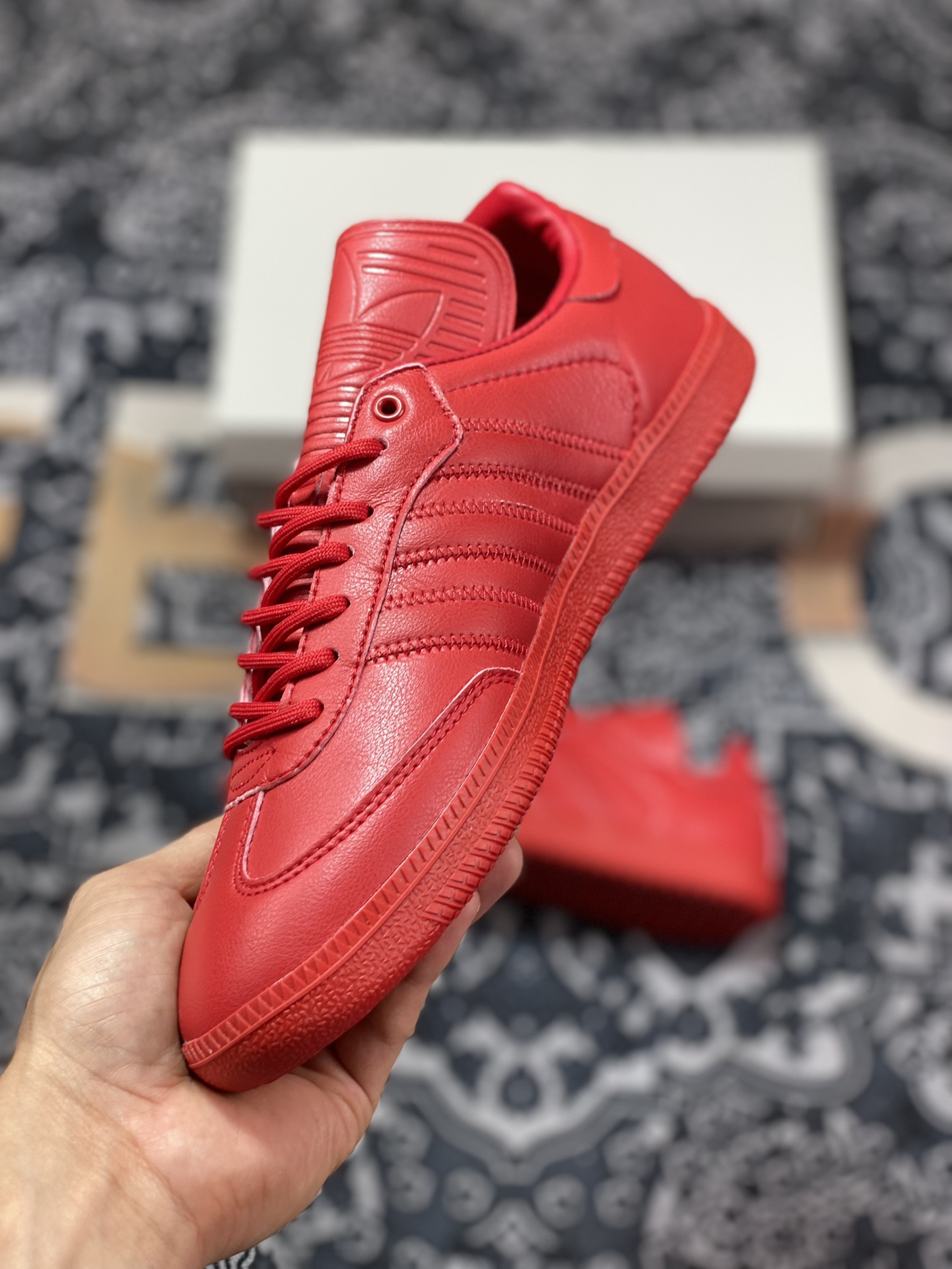 Pharrell Williams x Adidas Originals Samba ”Humanrace” Samba Dance Shoes ”Joint Red Long Tongue” IE7297