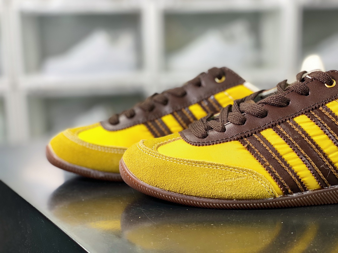 Wales Bonner x Adidas WB Japan Low ”Hazy Yellow” WB Japan jogging shoes ”Old Yellow Dark Brown” GY5752