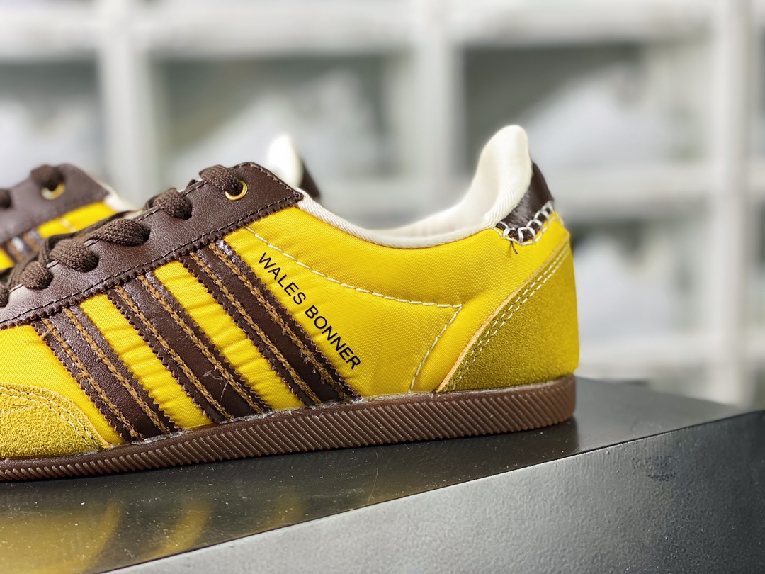 Wales Bonner x Adidas WB Japan Low ”Hazy Yellow” WB Japan jogging shoes ”Old Yellow Dark Brown” GY5752