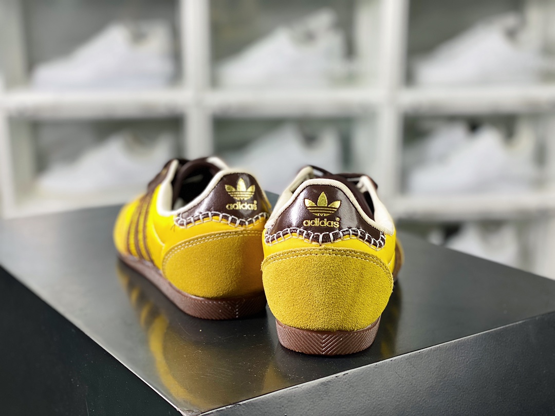 Wales Bonner x Adidas WB Japan Low ”Hazy Yellow” WB Japan jogging shoes ”Old Yellow Dark Brown” GY5752