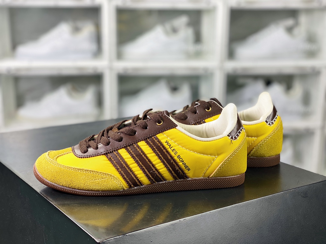 Wales Bonner x Adidas WB Japan Low ”Hazy Yellow” WB Japan jogging shoes ”Old Yellow Dark Brown” GY5752