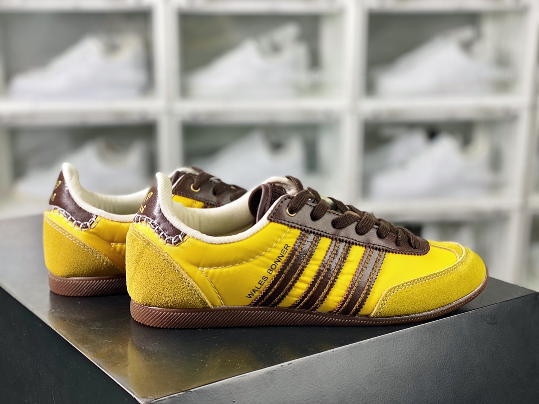 Wales Bonner x Adidas WB Japan Low ”Hazy Yellow” WB Japan jogging shoes ”Old Yellow Dark Brown” GY5752