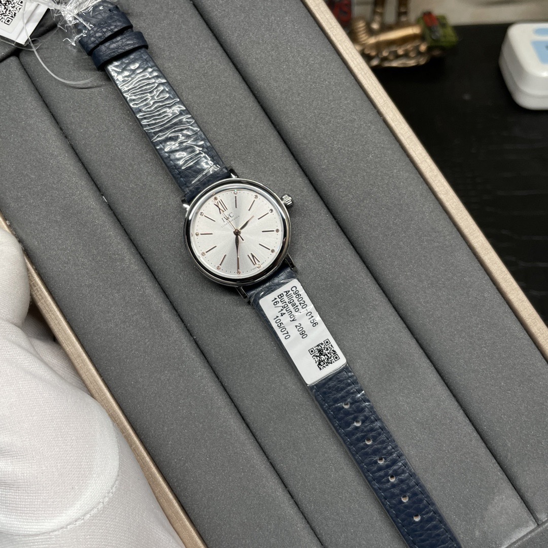 IWC 柏涛菲诺 女款 白壳蓝带