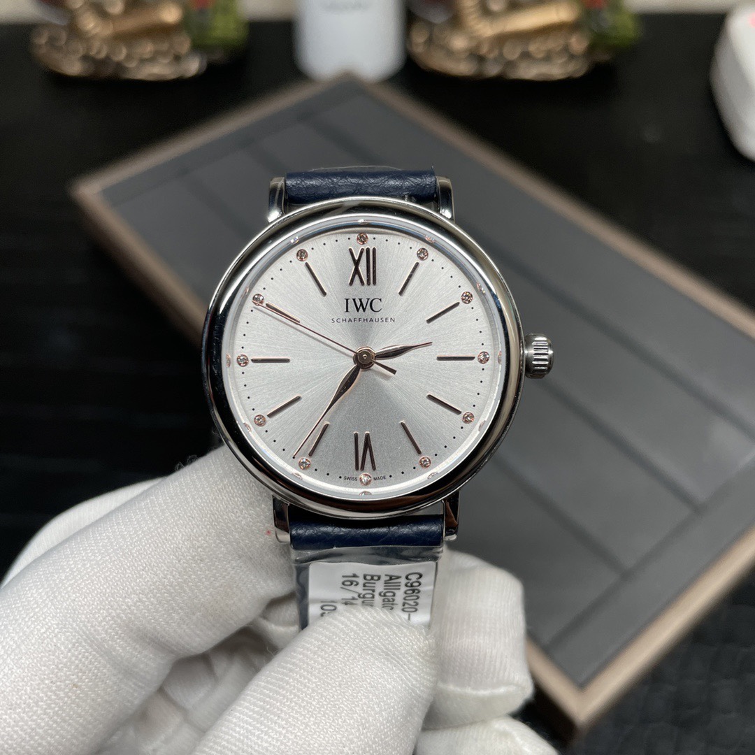 IWC 柏涛菲诺 女款 白壳蓝带