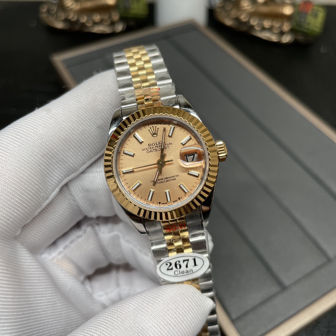 Rolex 女装 间金日志 28mm